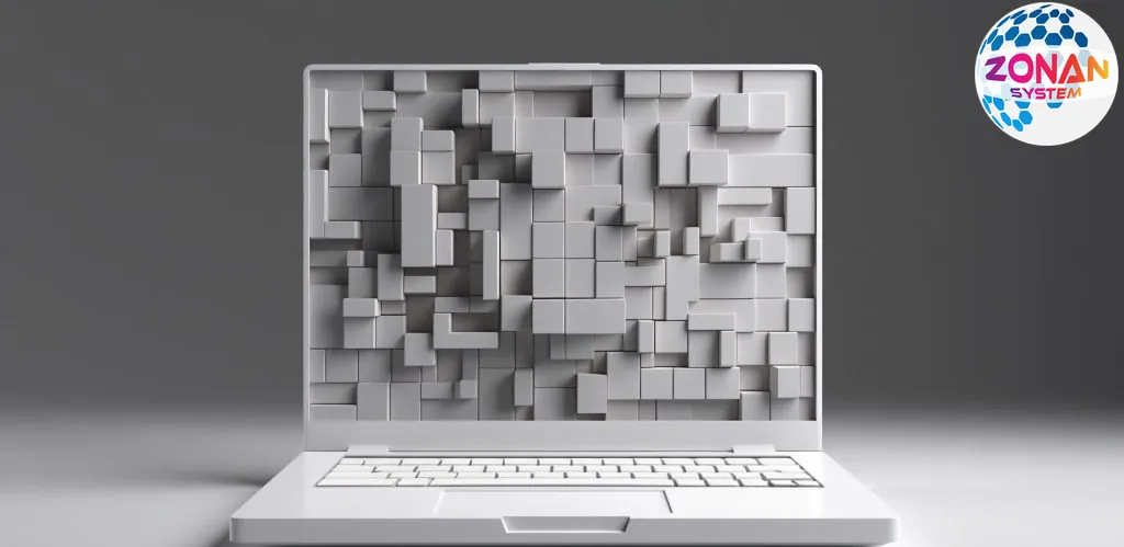 Laptop showing code